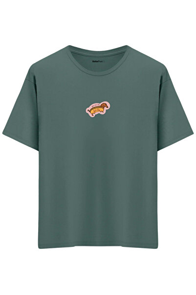 BetterThanCo Hot Dog cu imprimeu guler rotund supradimensionat tricou