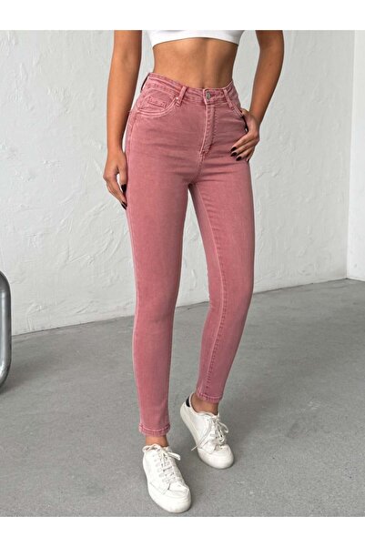 ADAMODA.RO Plain elastic skinny jeans