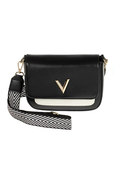 Lumi LUXURY Matte Black Crossbody Shoulder Bag Wide Strap for Women 21x8x15cm