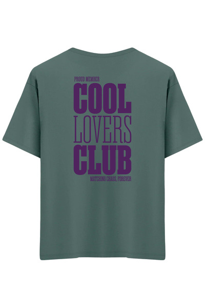 BetterThanCo Cool Lovers Club με τύπωμα Μπλουζάκι με λαιμόκοψη ποδηλάτου over...