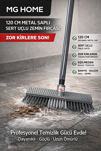 VENON Set Takım ❤️ Metal Kalın Saplı ❤️ Sert Uçlu Banyo Temizlik Halı Yıkama ...