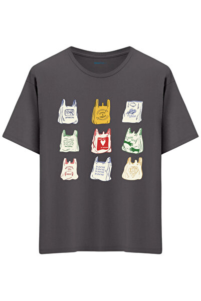 BetterThanCo Bags Printed Crew Neck Oversized T-Shirt