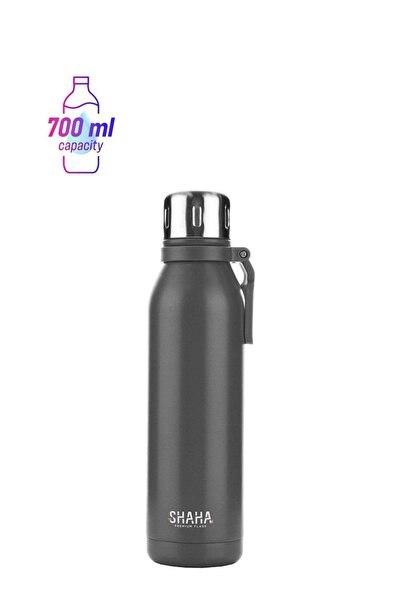 SHAHA Stainless Steel Vacuum Bottle 700ML Grey