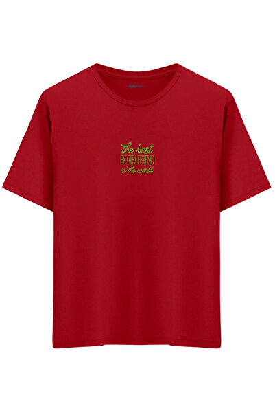 BetterThanCo Bivša devojka Štampano okrugla kragna Oversize kroj T-shirt