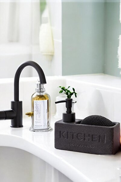 Sezka Life Modern Countertop Kitchen Liquid Soap Dispenser Sponge Holder Set ...
