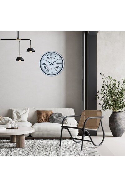 Lunaev ساعة حائط بيضاء قياسية مقاس 36 سم