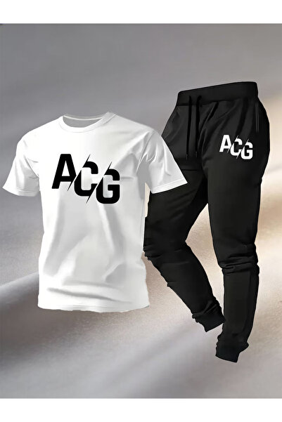 Rayan & Hoor Style Men's Printed tracksuit bottoms and t-shirt bottom top tra...