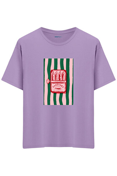 BetterThanCo Sardine cu imprimeu guler rotund supradimensionat tricou