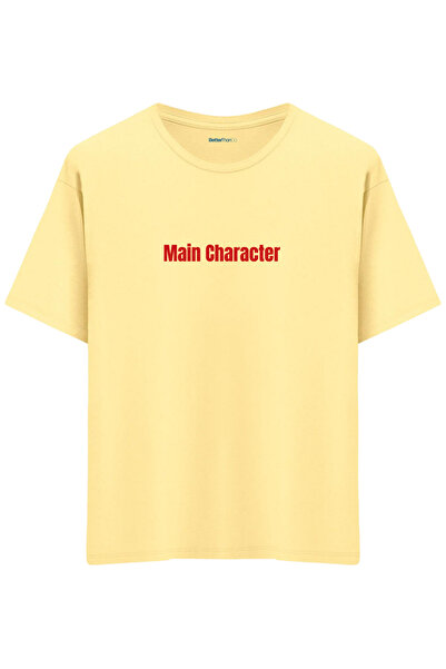 BetterThanCo تي شيرت كبير الحجم برقبة دائرية من ماركة Main Character مطبوع