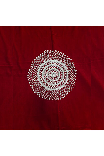 Petek Collection Knitted Lace Round Cover, 100% Handmade, Dowry Gift (Single ...