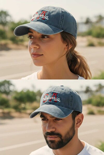 Aware Time Unisex Özle Washed Denim Cap Hat