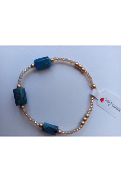 Handmade Brățară amazonit și mărgeluțe cubic zirconiu