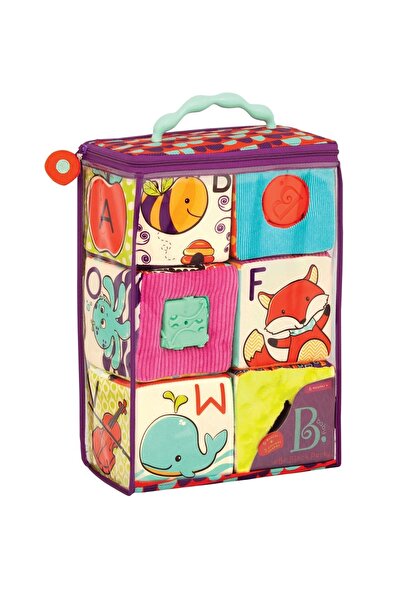 BATTAT Set cuburi moi&minus;sorter ABC S2, 6 elemente cu texturi diferite...