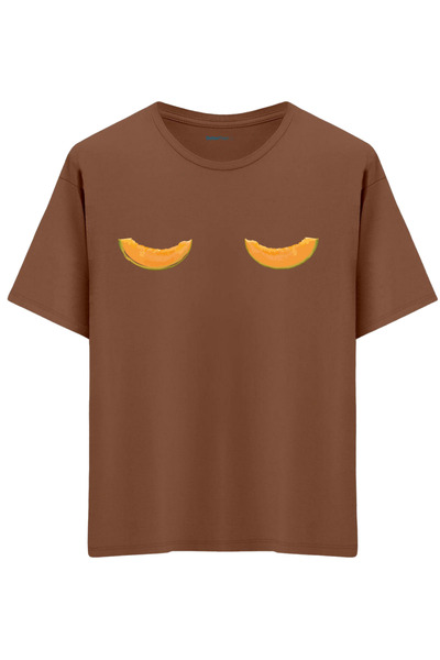 BetterThanCo Melon Printed Crew Neck Oversized T-Shirt