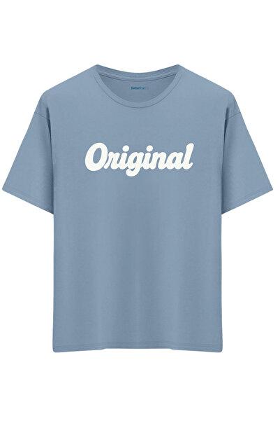 BetterThanCo Γνήσιο μπλουζάκι με τύπωμα Bisiklet O-neck oversized