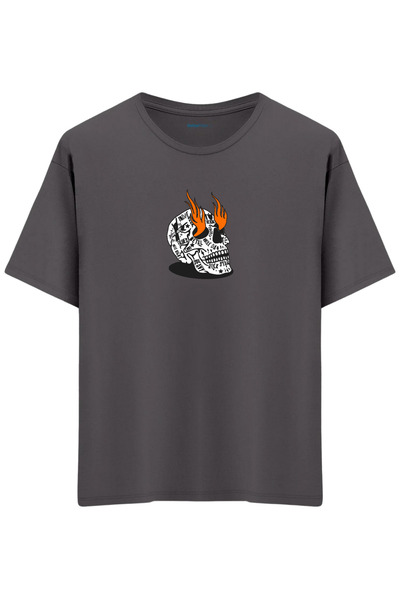 BetterThanCo Rok zvezda Štampano okrugla kragna Oversize kroj T-shirt