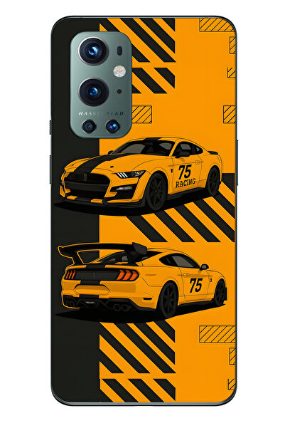 FLAMENKO حافظة هاتف شفافة متوافقة مع One Plus 9 Pro باللون الأصفر Racing Car ...