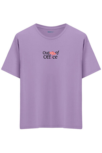 BetterThanCo În afara biroului cu imprimeu guler rotund supradimensionat tricou