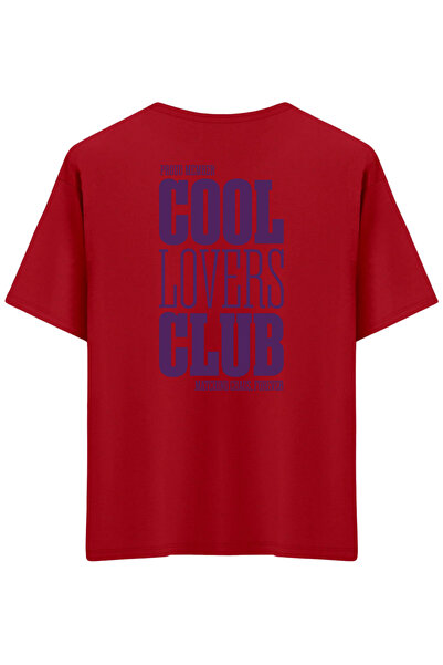 BetterThanCo Cool Lovers Club Printed Crew Neck Oversized T-Shirt