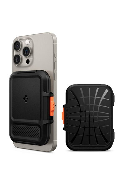 Spigen Universal Phone Wallet with 2 Compartments - Lock Fit Magsafe - Black