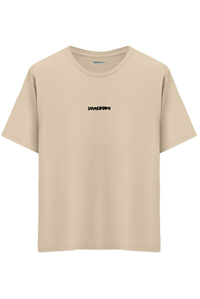 BetterThanCo Μπλουζάκι Somebody με τύπωμα Crew Neck oversized