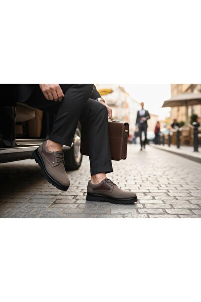 BAYRAMOĞLU KUNDURA Ata 407 Leather Lace-Up Stylish Comfortable Orthopedic Men...