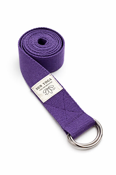 SUNYOGA Natural قطن عضوي Yoga Pilates حزام i لون بنفسجي 200 سم 5 سم بعرض 200 ...