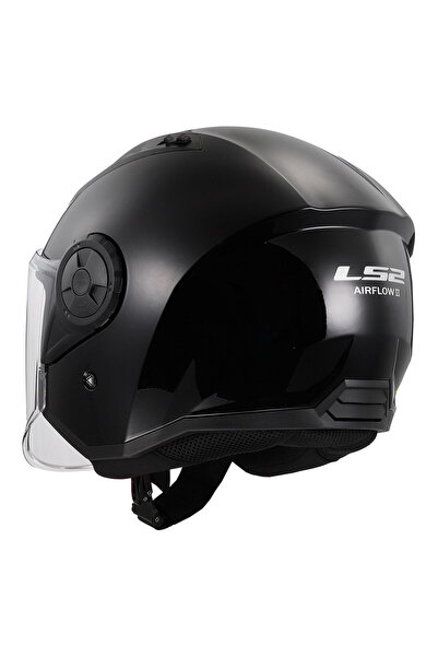 LS2 AİRFLOW 2 PARLAK SİYAH AÇIK KASK