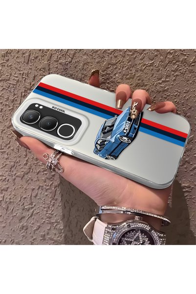 CHICASELUX Motorcycle Patterned Silicone Edge Hard Back Anti Fall Phone Case ...