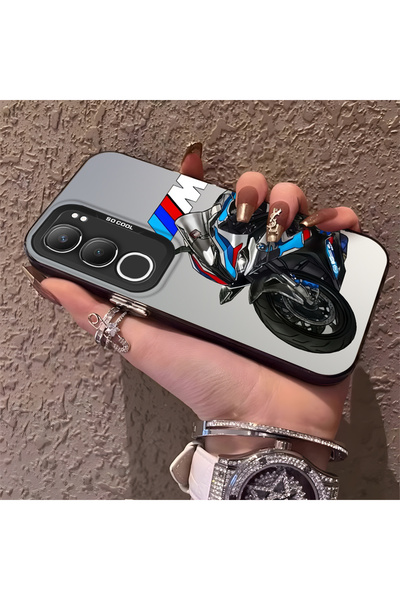 CHICASELUX Motorcycle Patterned Silicone Edge Hard Back Anti Fall Phone Case ...
