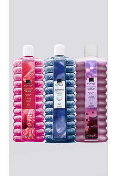 AVON Set of 3 bubble baths 1000 ml, Raspberry Delight, Goodnight Sweetheart, ...