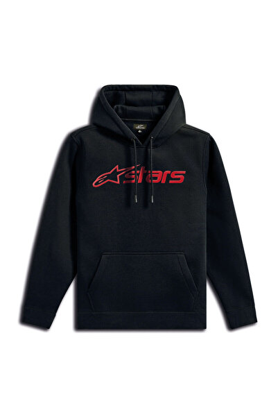 Alpinestars Blaze Hoodie Kapüşonlu Sweatshirt Siyah Kırmızı