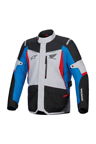 Alpinestars Honda ST-1 WP Korumalı Motosiklet Montu Gri Siyah Mavi