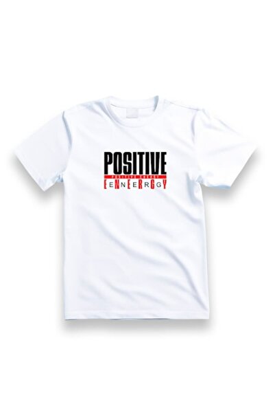 OEM Men's Cotton T-Shirt with Message: 'Positive Energy'