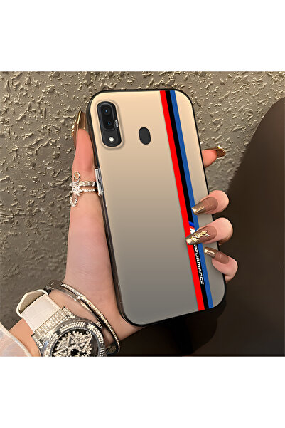 Hontinga حافظة هاتف سيليكون متوافقة مع هاتف سامسونج جالاكسي A20، حافة خلفية ص...