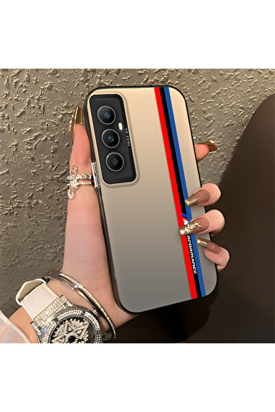 Hontinga حافظة هاتف من السيليكون متوافقة مع Realme C65 4G، حافة خلفية صلبة مض...