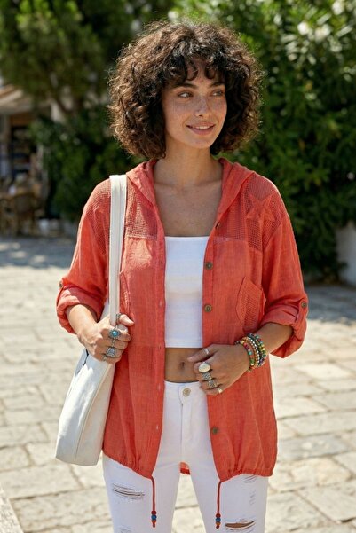 Chiccy Pomegranate Flower Long Sleeve Back Star Patterned Casual Jacket with ...