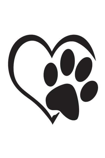 Universal Autocolant auto „Labă de câine”, 10x10cm, negru