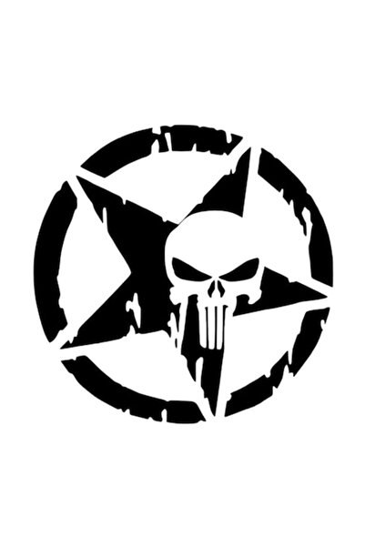 Universal Autocolant auto „Punisher”, 15cm, negru
