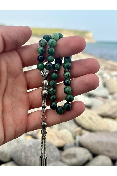 Zodyak Doğal Taş Set de 33 de mărgele de rugăciune din piatră de agat cu tăie...