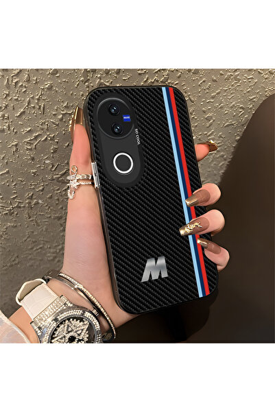 Hontinga حافظة هاتف Vivo V50 متوافقة مع حافة السيليكون الصلبة ومضادة للسقوط B...