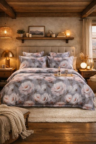Rovitech Set lenjerie de pat dublu, Thick Satin, 180 x 200 cm cm, 6 piese, satin