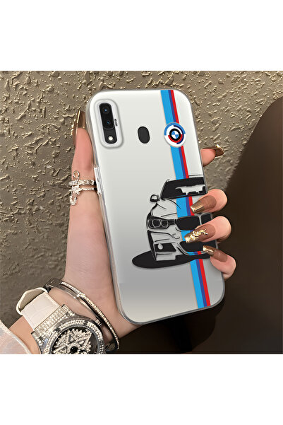 Hontinga حافظة هاتف سامسونج جالاكسي A20 متوافقة مع BMW منقوش مصنوعة من السيلي...