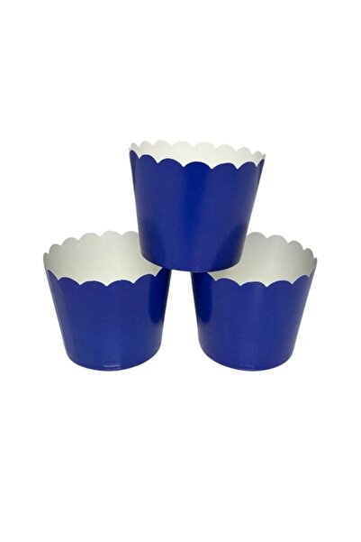 CAVAŞ sun hat قالب كعك المافن باللون الأزرق - 25 قطعة من وعاء ورق الكب كيك ال...