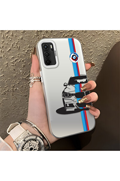 Hontinga حافظة هاتف OPPO A54 4G متوافقة مع BMW منقوش مصنوعة من السيليكون ومضا...