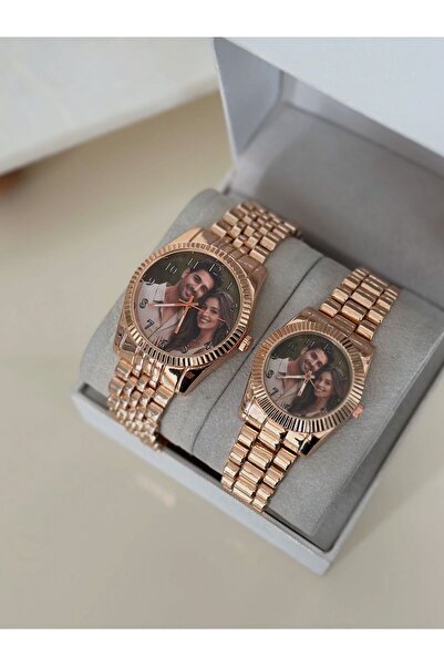 Spectrum Rose Steel Cord Design Double Wristwatch