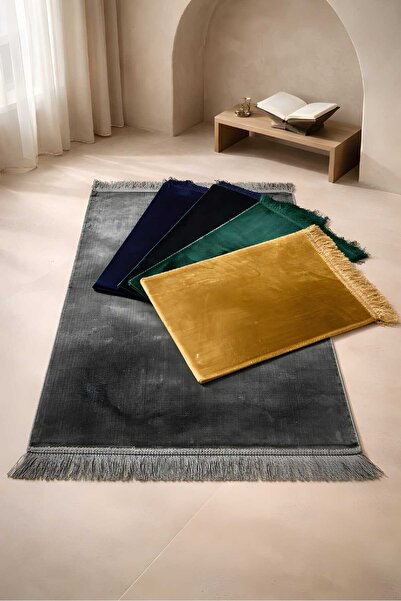 OBRNHOMEN 5 Pieces of Mixed Soft, Stylish, Patternless Plain Prayer Mats – 70...