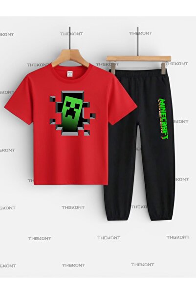 THEKONT SET PENTRU COPII CU IMPRIMEU VERDE (TRIOC - PANTALONI DE TRENING CU B...