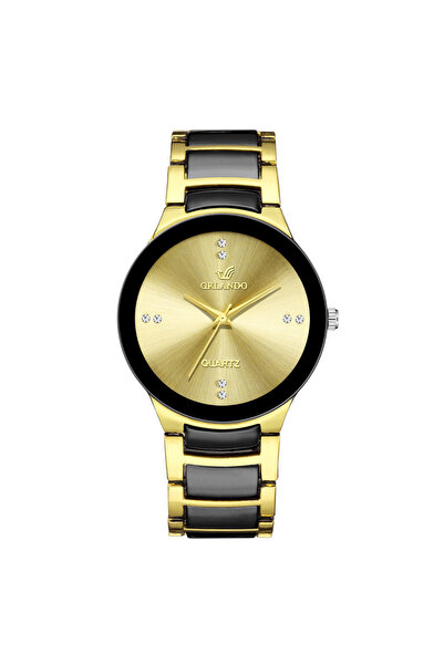 GENERAL Men's watch in gold and black with a gold dial from Orlando