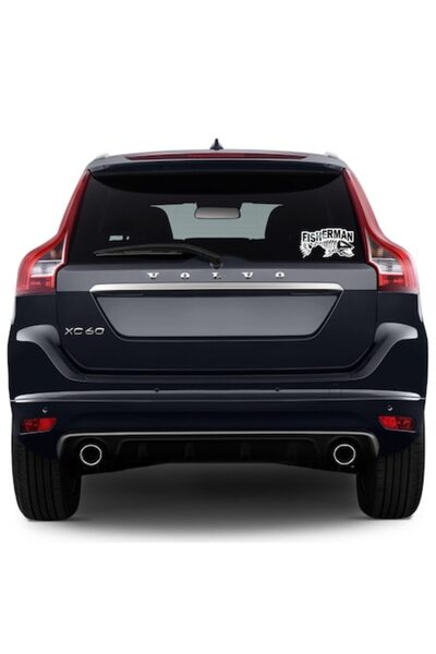 Universal Autocolant auto „Pescar”, 15cm, alb